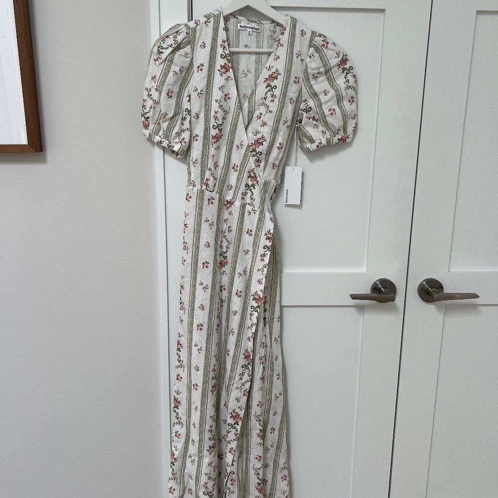 Reformation Weiss Floral Linen Maxi Dress XS